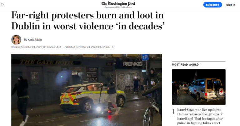 MSM calls demonstrators who do not want five-year-olds to be stabbed by migrants ‘extreme right’