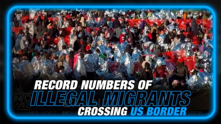 VIDEO: Mass invasion of migrants floods US border with record of nearly 15,000 in one day