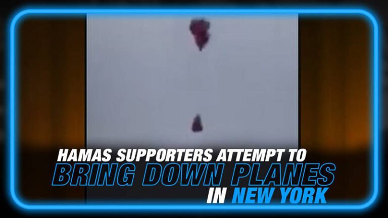 Pro Hamas supporters try to shoot down planes in New York, MSM calls them ‘just balloons’