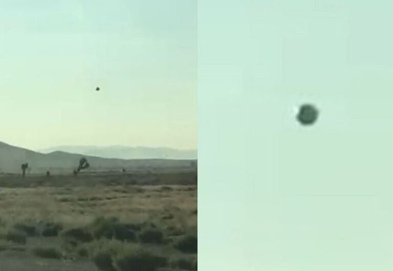Black UFO ball was filmed near a military airfield in California