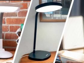 Three images of SAD lamps