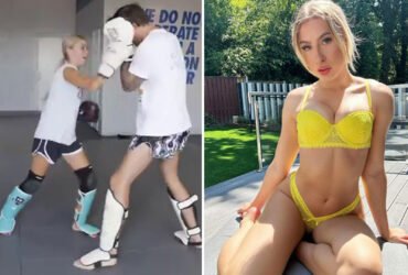 Hawk Tuah girl teases UFC action as she posts training video after being called up for fight by Astrid Wett