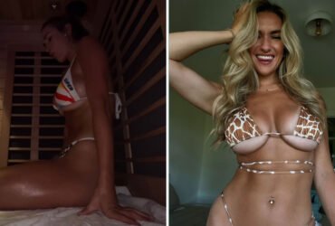 Kayla Simmons Films Herself in the Sauna Wearing Just a Tiny Bikini as 'The Sexiest Volleyball Player in the World' Drives Fans Wild