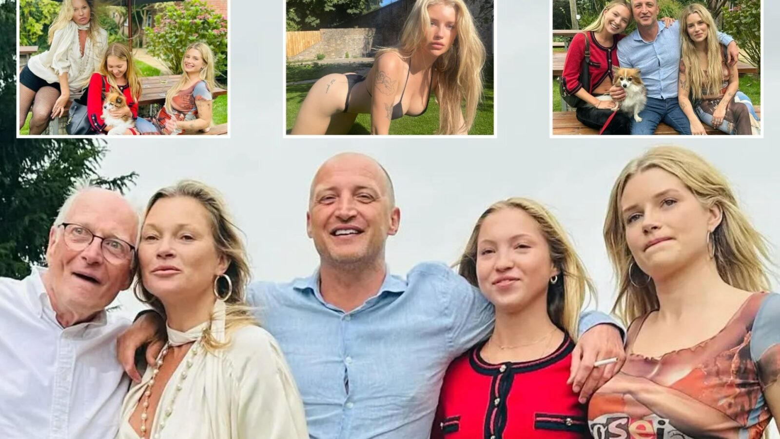 Lottie Moss reunites with half-sister Kate as they celebrate dad's 80th birthday after family row over OnlyFans