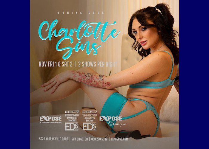 CHARLOTTE SINS IN THE EXPOSÉ GENTLEMEN'S CLUB SAN DIEGO