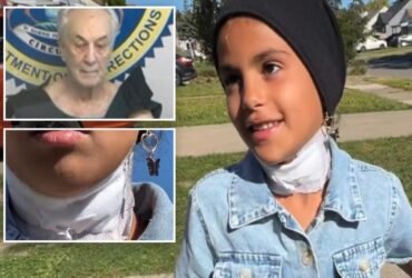 Crazy old man slits the throat of a seven-year-old girl playing in the park