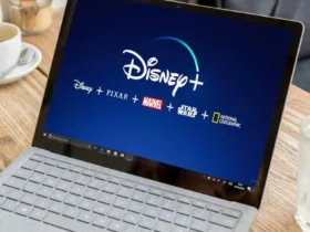 Disney+ on a laptop screen