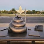 Sculpture of a turd on Nancy Pelosi's desk appears on the National Mall