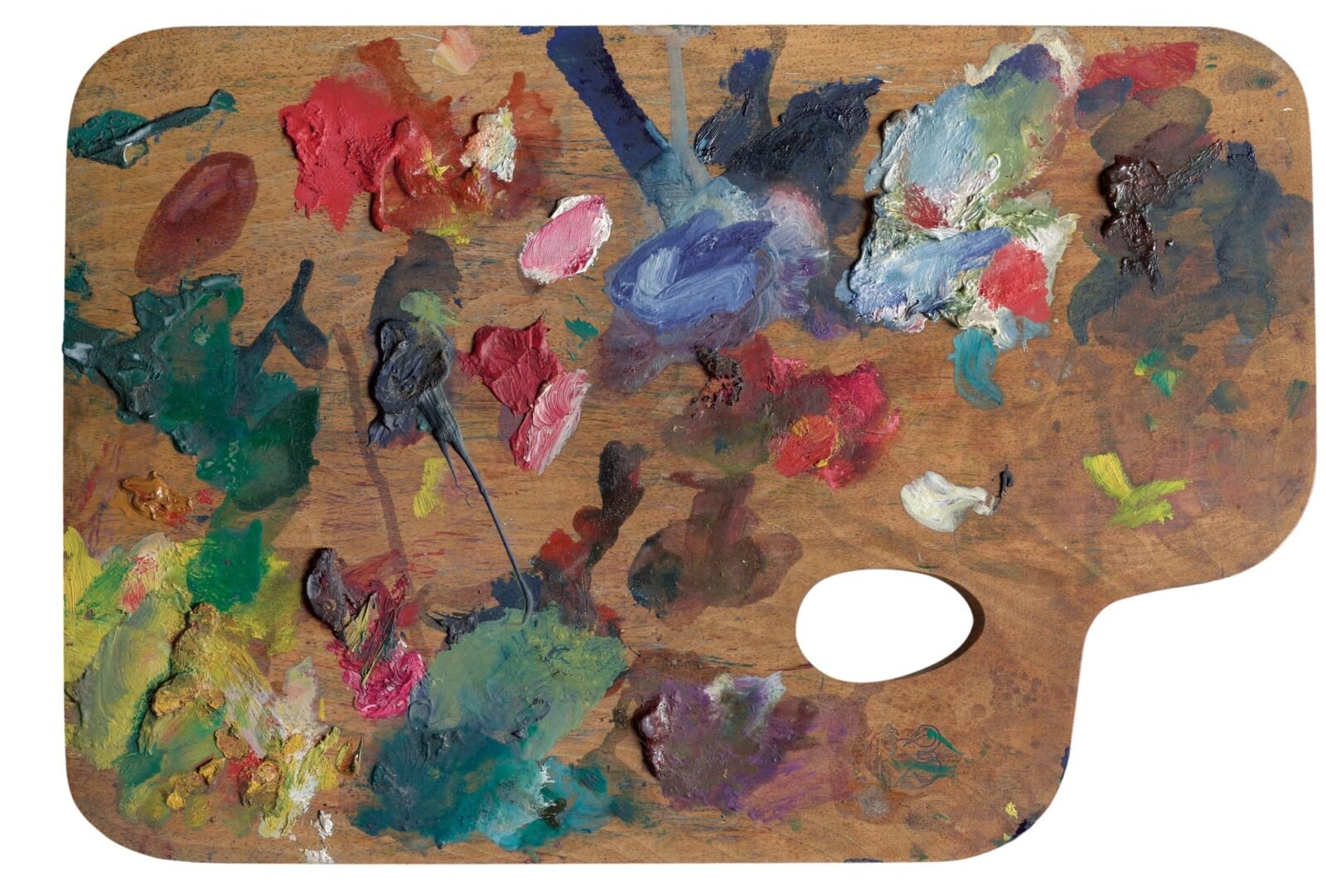 a palette used by Edvard Munch