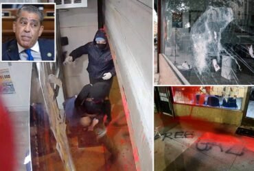 Video shows vandals destroying Rep. Adriano Espaillat's office with a hammer and red paint