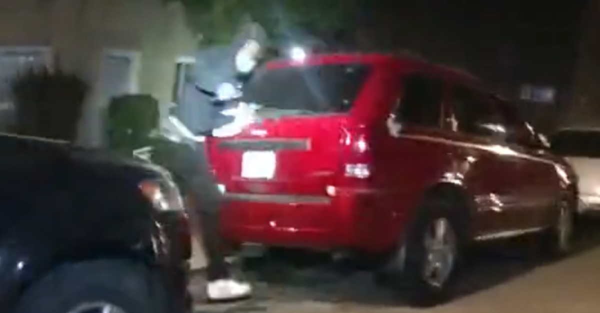 A video has been released of police shooting at an armed man just six days after he was put on probation for a weapons charge