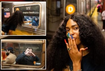 Exclusive | Meet the woman who gives kisses to unsuspecting subway passengers in New York -