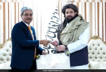 Indian Official Meets Taliban Minister, Ex Afghan President Hamid Karzai