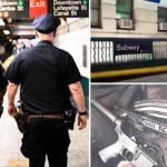 Intruder arrested with loaded gun, two cut to pieces - including man fighting with teen over seat - in New York subway chaos: police