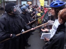 November 30, WTO protesters and police clash in Seattle