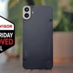 CMF Phone 1 next to Tech Advisor Black Friday Approved Deal logo