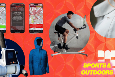 iphones, stationary bike, shirt with mosquito, jacket, fishing reel