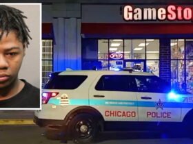 A police helicopter tracks GameStop robbers from Rogers Park to the Far South Side