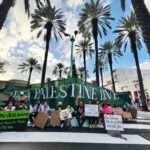 Activists hold 'No to genocide' protest outside Art Basel Miami Beach