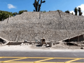 Ancient pyramid uncovered during highway construction