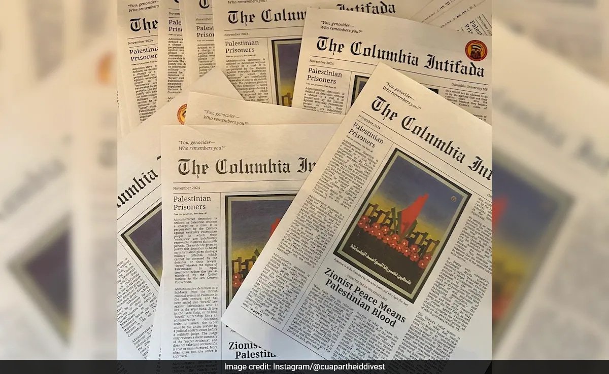 Anti-Israel Students Launch 'Columbia Intifada' Newspaper At US University