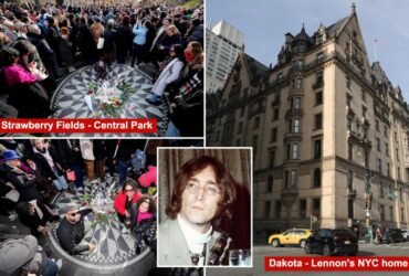 John Lennon fans gather at Strawberry Fields to commemorate the fallen idol, who was murdered 44 years ago