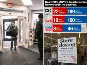 NYC lost nearly half of all drugstores in the past decade – 10% of which closed just this year – as shoplifting and crime are rampant