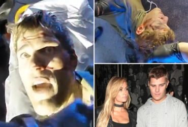 Paris Hilton's ex-fiancée Chris Zylka arrested after bloody brawl with police following alleged carjacking attempt, wild bodycam footage shows