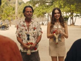 Walton Goggins and Aimee Lou Wood in The White Lotus season 3