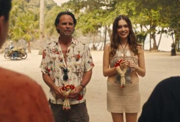 Walton Goggins and Aimee Lou Wood in The White Lotus season 3