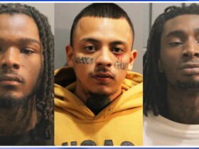 Three men charged with three armed robberies after police helicopter tracked them down, officials say