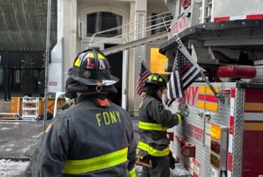 A fire breaks out in the Tribeca building that houses two art galleries