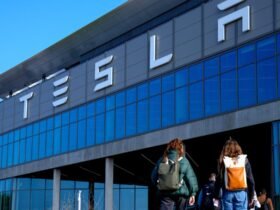 Activist Group Projects ‘Heil’ Message On Berlin Tesla Factory After Elon Musk Salute