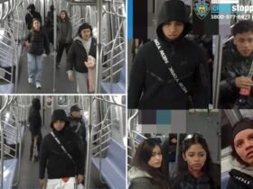 Baby-faced thugs armed with bat, knife and pieces of wood mug NYC straphanger before pushing him off subway: police