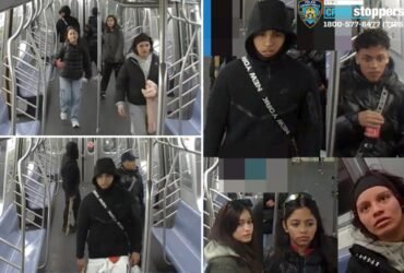 Baby-faced thugs armed with bat, knife and pieces of wood mug NYC straphanger before pushing him off subway: police