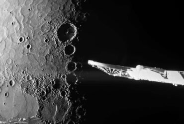 BepiColombo snaps Mercury's dark craters and volcanic plains