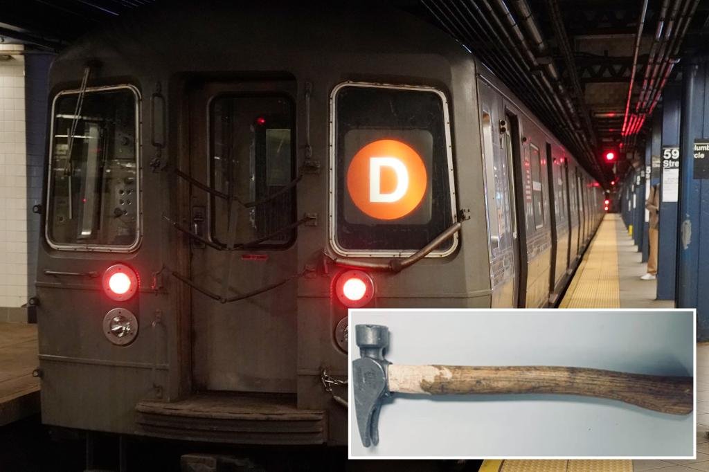 Brutal with 20 priors bashes teen with a hammer on NYC metro: agents