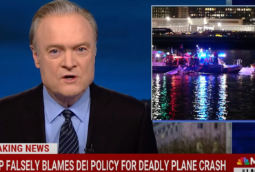 Lawrence O'Donnell Spots 'Profoundly Ignorant' Way Trump Made History After DC Plane Crash