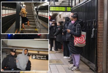 NYC straphangers are hanging on the walls of subway stations in the wake of rising transit crime