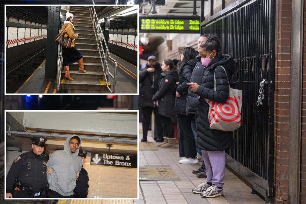 NYC straphangers are hanging on the walls of subway stations in the wake of rising transit crime