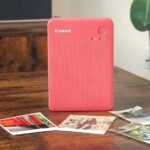 Canon SELPHY QX20 with square and card prints