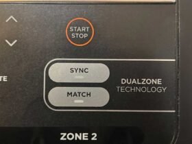 Sync and match functions on an air fryer control panel