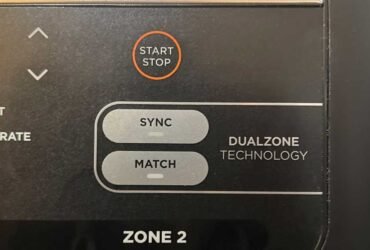 Sync and match functions on an air fryer control panel