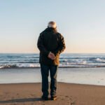 old man looking at sea