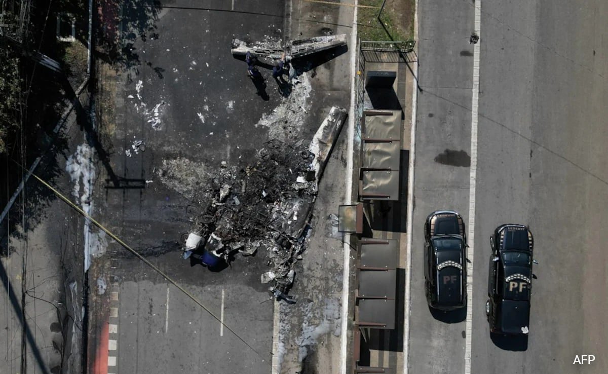 2 Dead After Small Plane Crashes In Busy Street Of Sao Paulo, Hits Bus