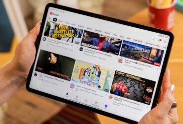 YouTube interface on a tablet - Streaming lifestyle shot