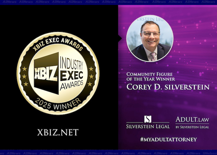 Lawyer Corey D. Silverstein announces community figure of the year XBIZ 2025 Exec Awards Win on