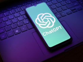 The ChatGPT logo appears on a smartphone screen