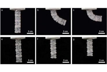 The robotic arm at different stages of activation