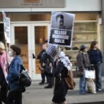 Artists and cultural workers protest against the arrest of Mahmoud Khalil